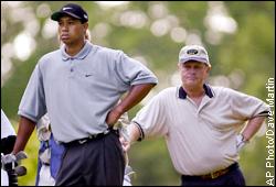 Tiger Woods and Jack Nicklaus